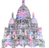 THE SACRE COEUR IN PARIS | Oil And Acrylic Painting in Paintings by Virginie SCHROEDER. Item composed of canvas and synthetic in art deco style