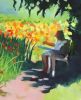 Daylilies With Rooster | Oil And Acrylic Painting in Paintings by Catherine Twomey