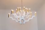 ARM 18 Chandelier White Gold 75 | Chandeliers by ADAMLAMP. Item composed of steel in minimalism or mid century modern style