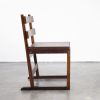 Piero Slatted-Back Chair in Rosewood & Leather by Costantini | Dining Chair in Chairs by Costantini Design. Item made of wood with fabric