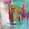 "Connecting Line" | Oil And Acrylic Painting in Paintings by Shirly Maimom Art. Item made of canvas & synthetic compatible with contemporary and art deco style