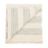 Silica Chalk Off White And Gray Stripes Pattern Soft Handwov | Throw in Linens & Bedding by Studio Variously. Item works with minimalism & contemporary style