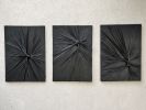 Abstract Textile Wall Art • Large Fabric Wall Sculpture | Oil And Acrylic Painting in Paintings by Sarmal Design. Item composed of canvas compatible with minimalism and contemporary style