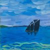 Dark Sailed Boat | Paintings by willa vennema