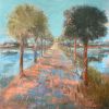 Flourish | Oil And Acrylic Painting in Paintings by Julia Lawing Fine Art | Southerly House in St. Simons Island. Item composed of canvas and synthetic in coastal style