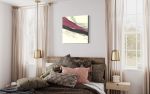Orchid and Black Abstract in Washi | Oil And Acrylic Painting in Paintings by Jan Sullivan Fowler. Item made of paper with synthetic