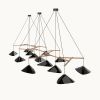 Emily Group of Thirteen Pendant Light – High Gloss Custom | Chandeliers by MOSS Objects. Item composed of oak wood & steel compatible with contemporary and modern style