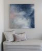 Cloudy I - Original Painting on Canvas 40"x40" | Oil And Acrylic Painting in Paintings by 330art. Item composed of canvas in boho or contemporary style