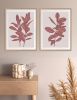 Rubbery Leaf - 1 & 2 - Red - Framed Art | Prints by Patricia Braune. Item composed of paper