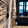 Rustic Rope Pendant Light with Edison LED | Floor Lamp in Lamps by Magdyss Boutique. Item made of cotton works with boho & minimalism style