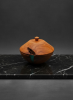 Apple Wood & Azure Resin Vessel | One-of-a-Kind Art | Decorative Bowl in Decorative Objects by Holzkunst Samuel Meisinger. Item composed of wood in modern style