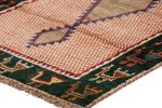 Vintage Gabbeh Persian Tribal Rug, Red with DIamond | Area Rug in Rugs by Rug and Kilim
