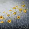 Yellow Golden Poppies Original painting on canvas | Oil And Acrylic Painting in Paintings by DaggArt. Item made of canvas & synthetic compatible with minimalism style