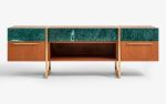 Famed Rainforest Marble TV Cabinet with Drawers | Media Console in Storage by LAGU. Item made of wood