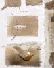 Ground; Mixed Media Textile Art on Canvas, Framed | Paintings by Michele Spurza. Item made of maple wood with canvas works with boho & contemporary style