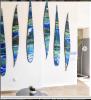 Huna Wai | THE SECRET WATERS | Public Sculptures by Nadia Fairlamb Art | Kokua Hale in Honolulu. Item made of birch wood with metal works with minimalism & coastal style