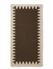 Handwoven Woolen Brown Runner Rug | Rugs by Evergreen Carpets. Item made of wool works with boho & minimalism style