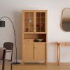 Shoji Cabinet Hutch | Storage by Big Sand Woodworking. Item composed of oak wood & glass compatible with modern style