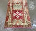 Vintage Turkish Herki Rug Runner | 2.9 x 12.4 | Area Rug in Rugs by Wool and Rug. Item composed of wool in boho or mid century modern style