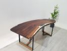 Joc Epoxy Resin Solid Wood 6-8-Seater or Desk | Dining Table in Tables by Holzsch. Item composed of oak wood & glass compatible with minimalism and mid century modern style