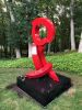 Red Rhythm | Public Sculptures by Rob Lorenson | New York in New York. Item made of aluminum & synthetic