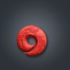 1/1 Imperial Cinnabar Ink Micro Sculpture II: Lucky Dragon | Sculptures by Dynasty Artisan. Item works with minimalism & japandi style