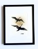 drawing in a minimalist style from the Silhouettes series. F | Paintings by Oplyart. Item made of paper works with boho & minimalism style