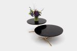 Consort Side Tables | Tables by ARTLESS | 12130 Millennium Dr in Los Angeles. Item made of brass & stone