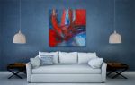 Overtures of Red Original Acrylic Abstract Painting | Oil And Acrylic Painting in Paintings by Strokes by Red - Red (Linda Harrison). Item made of canvas works with contemporary & art deco style