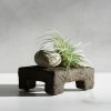 Small Square Shelf Riser in Textured Earthen Brown Concrete | Decorative Tray in Decorative Objects by Carolyn Powers Designs. Item made of concrete compatible with minimalism and contemporary style