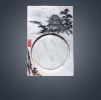 Rare White Duan Stone Inkstone Yueyang Tower Art | Sculptures by Dynasty Artisan. Item composed of stone in eclectic & maximalism or asian style