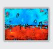 Blue and Red | Oil And Acrylic Painting in Paintings by Robin Jorgensen. Item composed of canvas
