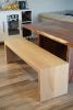 21st Century Minimalist White Oak Dining Entry Seating Bench | Benches & Ottomans by Walker Design Studios. Item made of oak wood works with minimalism & contemporary style