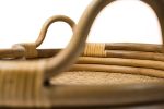 Handmade Lily Pad Rattan and Woven Cane Serving Tray | Serveware by Amara. Item composed of fiber