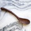 Curvy Ergonomic Cooking Spoon | Utensils by Wild Cherry Spoon Co.. Item made of walnut compatible with minimalism and country & farmhouse style