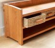 Long Window or Hall Bench with Storage | Benches & Ottomans by Simon Metz Woodworking. Item made of wood works with mid century modern & contemporary style