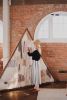 8' Triangular Weaving | Macrame Wall Hanging in Wall Hangings by Tiffany Lusteg | BRICK in San Diego. Item made of cotton with fiber