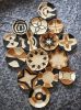 Set of 15 Black, Brown and White African Wall Plate | Decorative Plate in Decorative Objects by Sarmal Design. Item made of bamboo with cotton works with boho & contemporary style