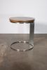 Trillo Single Leg Side Table in Stainless Steel, Costantini | Tables by Costantini Design. Item composed of wood and steel