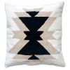 Ash Boho Throw Pillow Cover Black & Beige Geometric | Cushion in Pillows by Mumo Toronto. Item made of cotton
