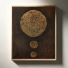 Wabi-Sabi 3D Textured Wall Art - Brown and Rust Gold Artwork | Oil And Acrylic Painting in Paintings by Serge Bereziak. Item made of canvas works with minimalism & japandi style