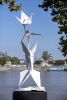 Crane Unfolding | Public Sculptures by KevinBoxStudio | Little Rock River Market in Little Rock