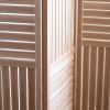 Folding 4-Panel Room Divider Screen with Ash Slats | Decorative Objects by Christopher Solar Design. Item composed of wood in mid century modern or scandinavian style