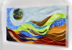 Layered Life- Large Glass Mural | Wall Sculpture in Wall Hangings by Bonnie Rubinstein Glass Studio. Item composed of glass