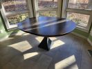 Ebonized Oak Dining Table | Tables by Donald Mee Design. Item made of oak wood & copper compatible with contemporary style