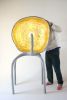 Bold White Floor Lamp - IC 17 by Studio Josha | Lamps by Studio Josha. Item composed of steel and fiber in contemporary or eclectic & maximalism style