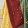 Avocado Green Multi Color Warm Hues Blanket Throw | Linens & Bedding by Studio Variously. Item in minimalism or contemporary style