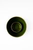 Handmade Porcelain Saucer With Gold Rim. Green | Dinnerware by Creating Comfort Lab