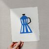 Italia, Linocut, Ink on paper | Prints by Llinella. Item made of paper works with mid century modern & contemporary style