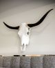 Longhorn Skull Inlaid with Lace | Ornament in Decorative Objects by Gypsy Mountain Skulls. Item in contemporary or country & farmhouse style